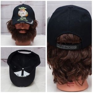 US Marines USMC Black Marine Dog Cap One Size Men